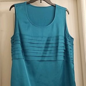 Teal Satin tank